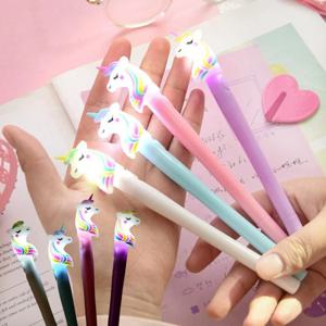 문구용품 귀여운 유니콘 팬시 라이트 말랑 실리콘 볼펜 필기구