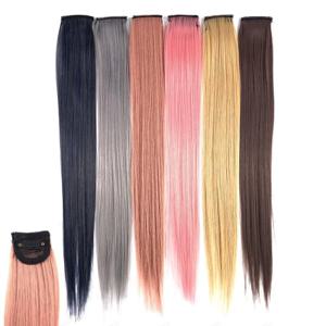 포인트 컬러 스트레이트 헤어피스 반가발 똑딱이 클립 브릿지