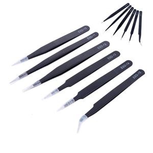 정밀 미세 세라믹 정전기방지 작업용 족집게 고급 핀셋 6개 세트