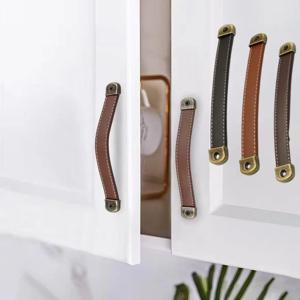 나무상자 신발장 수납장 싱크대 서랍장 다용도 앤틱 가구 가죽손잡이