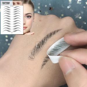 자연스러운 4D 입체 눈썹 스티커 타투 헤나 일회용 메이크업 스티커