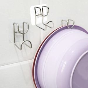 무타공 벽부착 거실 욕실 다용도 수건 세숫대야 거치대 홀더 걸이