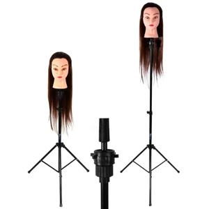 마네킹 미용 연습 훈련 가발 헤드 홀더 높이조절 스탠드 삼각대