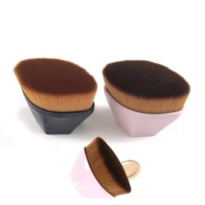 휴대용 메이크업 파운데이션 브러시 유선형 블러셔 파우더 브러쉬