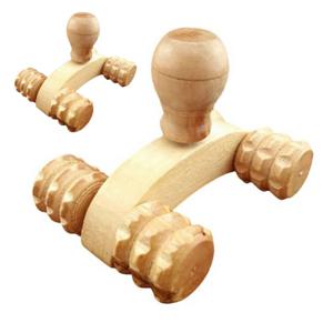 셀프 마사지 목 다리 허벅지 승모근 어깨 전신 우드 롤러 마사지기