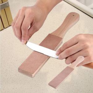 가정용 휴대용 양면 가죽 샤프너 숫돌 칼 가위 나이프 연마 패드 칼갈이