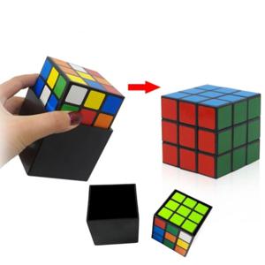 자동 맞춤 신기한 큐브 마술 퍼즐 놀이 한번에 완성 마술용 트릭 소품