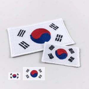 의류 가방 모자 꾸미기 장식 태극기 국기 와펜 열접착 자수 패치