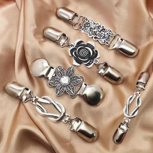 레트로 가디건 옷깃 고정 장식 여밈버클 카라 브로치 장식 고정핀