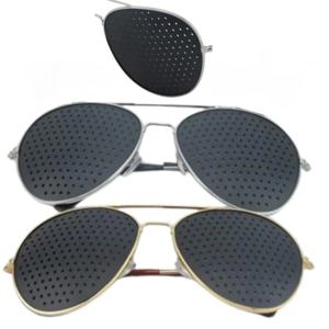 눈 안구 운동 시력 훈련 구멍뚫린 핀홀안경 선글라스