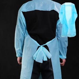 실험실 방역복 요리 청소용 김장 앞치마 일회용 엄지걸이형 비닐가운