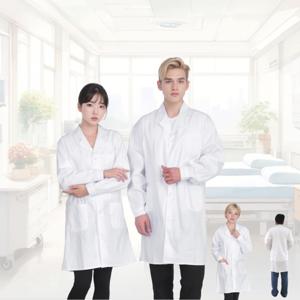 의사가운 약사 영양사 대학생 실습 실험가운 남성 여성 긴팔 면가운