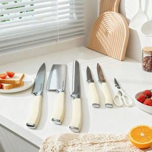 steelhug 주방 중식도 + 식도 + 만능칼 + 과도 + 가위 + 칼블럭 7종세트