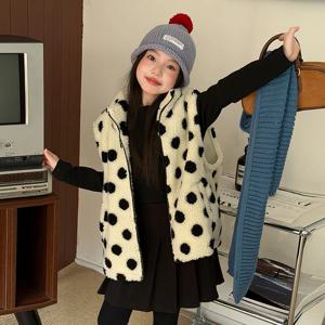 빅도트 뽀글이 조끼 R16049