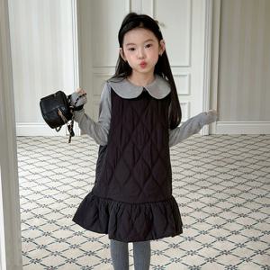 머린 퀼팅 조끼 원피스 R15955