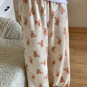 수면잠옷바지 극세사 파자마 빅사이즈 겨울 바지 4colors