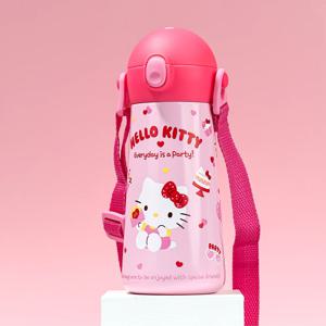 릴팡 더보틀 몰리 원터치 어깨끈 이중스텐물통(헬로키티)