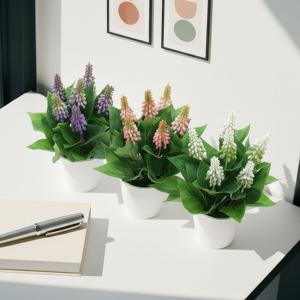 인테리어 조화 화분 허브 라벤더 미니 테이블 꽃 장식