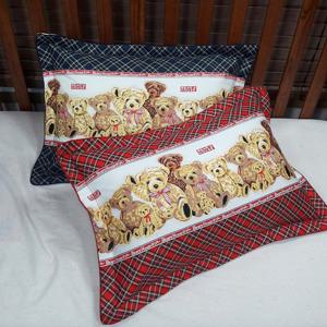 샤링곰 40x60 베개커버 옥스포드 곰돌이 베개 누빔안감