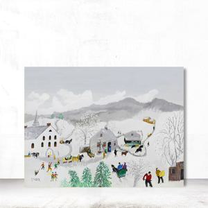 모지스 기억과희망 작가 일상화 풍경화 거실 인테리어 액자 26x21cm