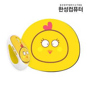 HM170 캐릭터 무소음 무선마우스 (휴대용 / 저소음) 옐로우아리