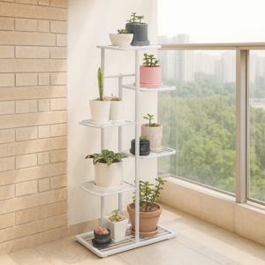 철재 6단 화분대 화초 선반 스탠드 플랜트랙 커나 화분 정리대 다육이 진열 수납대 실내정원