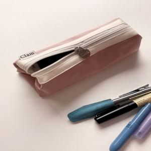 라운드 필통 _ 레더 핑크