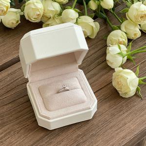 헤이즐 반지케이스 고급 웨딩 프로포즈 스웨이드 커플링 보관함 화동 예물교환 돌반지