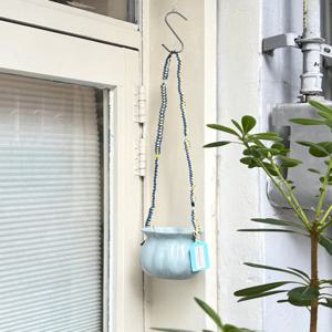 빈티지 행잉 화분 - Tulip /blue strap