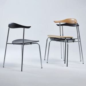 스칸디나미아 스타일 우드등받이시트 스틸프레인체어(550 4색)