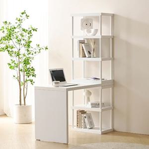 좁은공간 수납력좋은 5간 책장 와이드 책상세트(1600 6컬러)