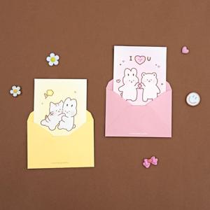 마음따뜻 귀여운 미니 편지지 세트