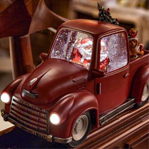 선물 한 가득 트럭 산타 워터볼  크리스마스 특별한 선물 눈사람 자동 회전 오르골 무드등