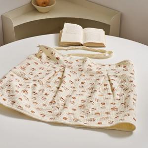 L 도톰한 4중지 거즈 하프 앞치마 브래드 뚱냥이