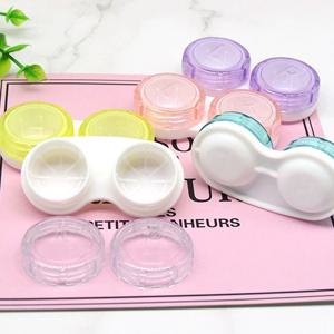 기본 콘택트 렌즈 케이스 클리어 컬러 렌즈통 소프트 하드 서클 심플 원데이 여행용 휴대용