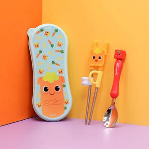 크니쁘니 마스코트스푼교정용젓가락와이드케이스세트 / KN8050