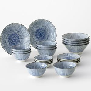 하나토쿠사 4인 면기 홈세트 22P MADE IN JAPAN