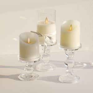 유리 1구 촛대 크리스탈 3size 캔들홀더