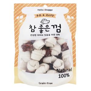 강아지우유껌 애견간식 우유오리껌 15p