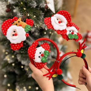 X-MAS 크리스마스 파티 장식 소품 산타 루돌프 머리띠 4종세트