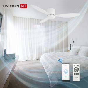 IOT 스마트 실링팬 저소음 원격제어 리모컨 LED조명 DCF-K52077