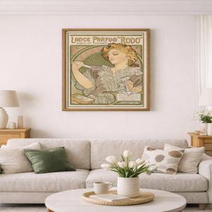 A3 알폰스 무하 인테리어 그림 액자 탁상&벽걸이 겸용