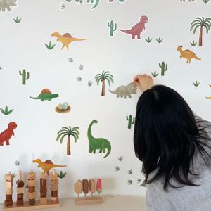 KC인증 아기방꾸미기 포인트 벽지 스티커 벽꾸미기 - 쥬라기월드