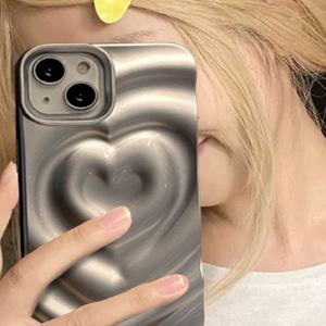 3D 입체 하트 물결 웨이브 실리콘 아이폰 갤럭시 케이스