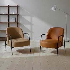 네스트 카페 1인용 안락 팔걸이 가죽 소파 의자 2colors