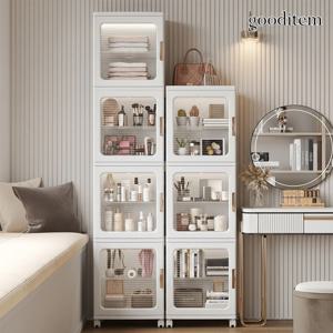 이동식 투명 접이식 다용도 폴딩박스 리빙박스 옷 정리 수납 정리함