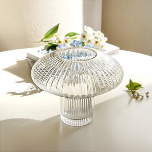 플루티드 쿨글라스 유리화병 꽃병 인테리어 오브제