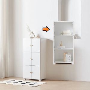 안방 욕실앞 넉넉수납 양문형도어 3칸 수납장(600 3색)