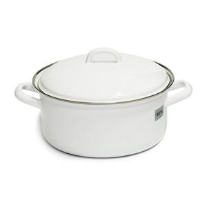 [리스X리니블] 클래식 법랑 양수냄비 22cm 화이트