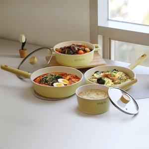 국내생산 머랭 IH 인덕션 4종세트 (편수냄비18+전골냄비24+후라이팬28+궁중팬28)